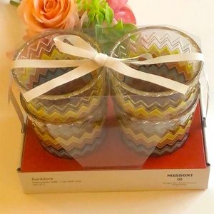 MISSONI FOR TARGET zig zag tumblers 20th Anniversary Set New MISSONI Chevron